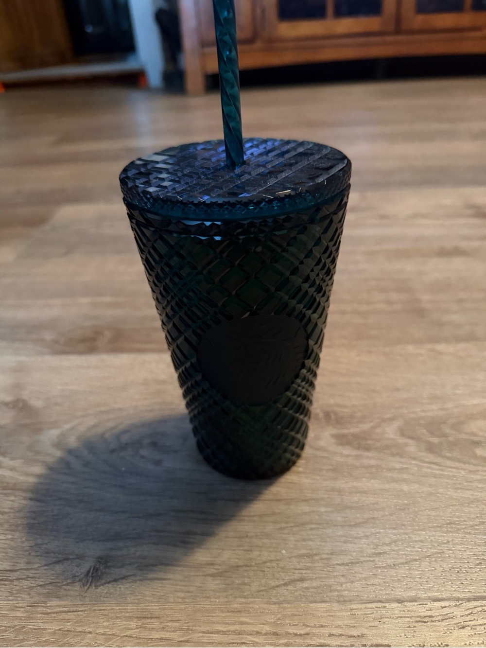 Starbucks Dark Teal Textured Reusable Tumbler with Straw